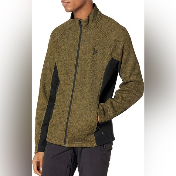 NEW! Spyder Men's Outbound 1/2 Half Zip Midweight Core Sweater Olive Green SZ M - Picture 3 of 13